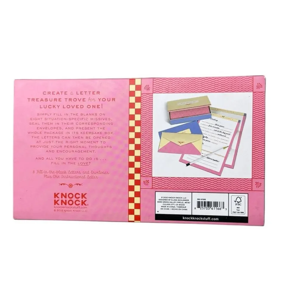 Knock Knock Read Me When Love Letters Fill In The Blank Letters Stationery Set